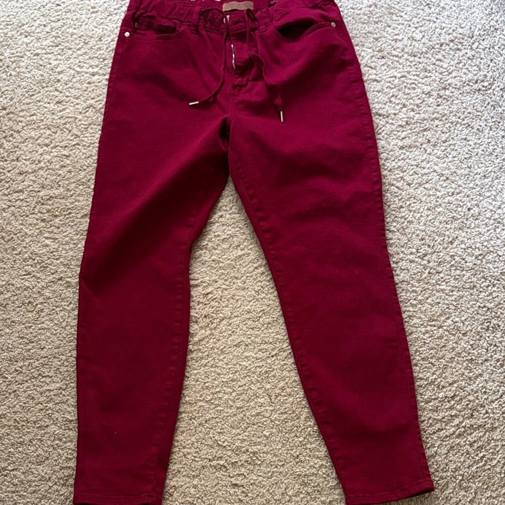 Judy Blue Women's Burgundy Ankle Jeans High waist - like new